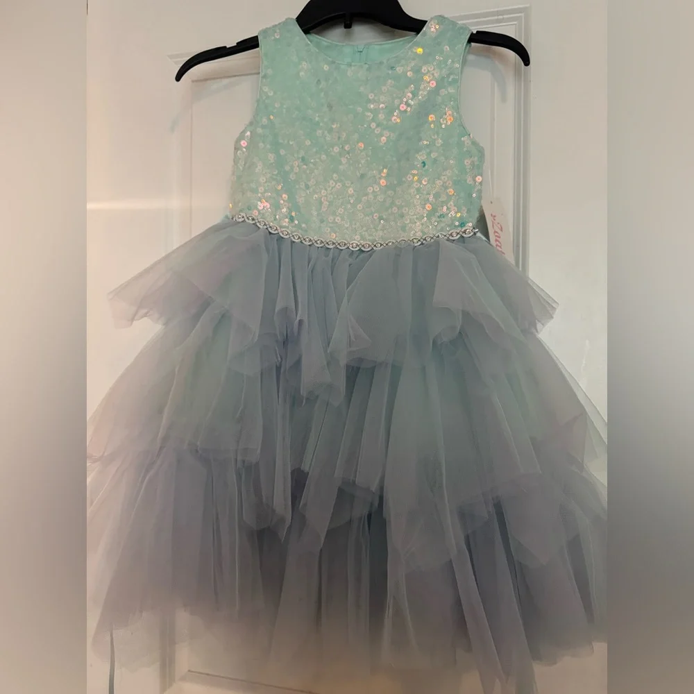 Girls Tutu Sequin Dress Sparkly Tulle Puffy Flower Girl Dress Toddler Girl Dress